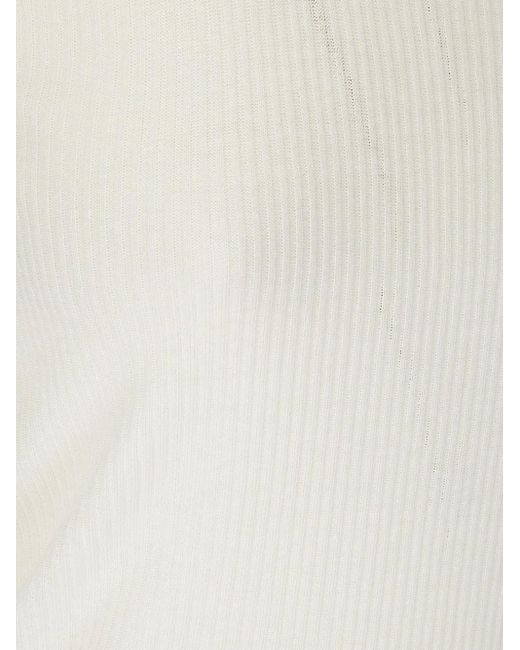 Stefano Mortari White Ribbed Top