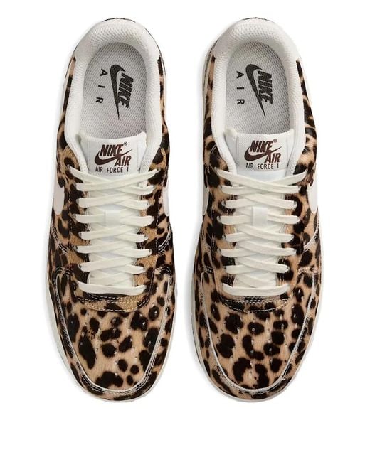 Nike Brown Air Force 1 Leopard-Print Low-Top Sneakers