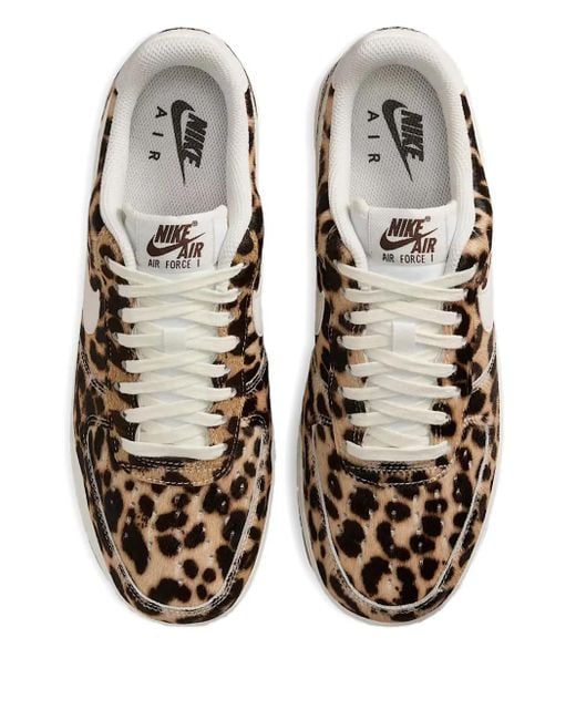 Nike Brown Air Force 1 Leopard-Print Low-Top Sneakers