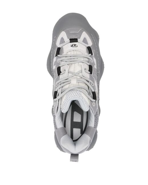 DIESEL Gray S-Prototype P1 Lace-Up Sneakers for men