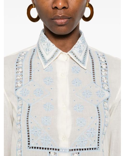 Ermanno Scervino White Embroidered Top
