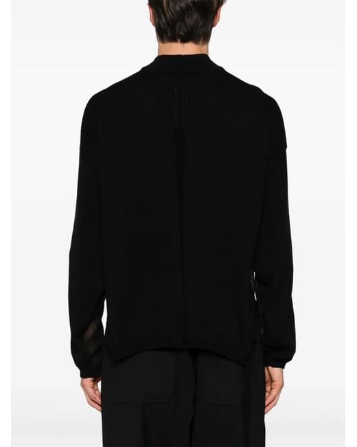 Rick Owens Black Combo Girocollo for men