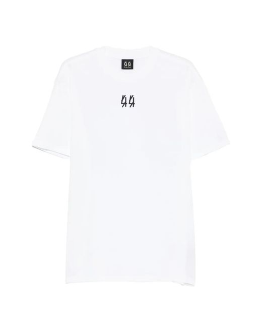 44 Label Group White Logo-Print T-Shirt for men