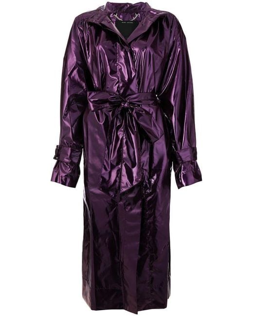 Marc Jacobs Purple Vinyl Trench Coat