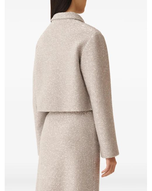 Fabiana Filippi Natural Zip Cropped Jacket