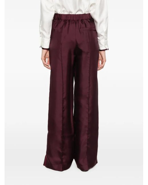 F.R.S For Restless Sleepers Purple Elasticated-Waistband Palazzo Pants