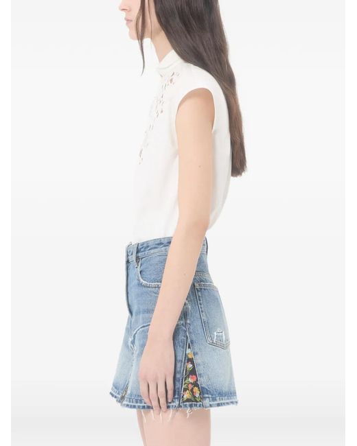 Valentino Garavani White Embroidered Poplin Shirt