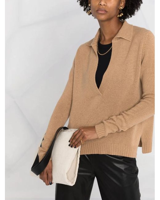 Allude Natural Sweatshirt With Logo