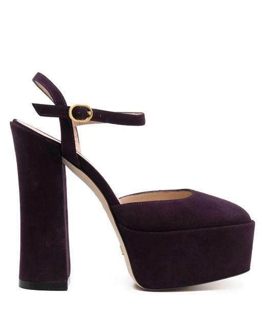 Escarpins En Daim À Plateforme 150 Mm Stuart Weitzman en coloris Purple