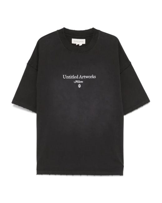 メンズ UNTITLED ARTWORKS Logo-print T-shirt Black