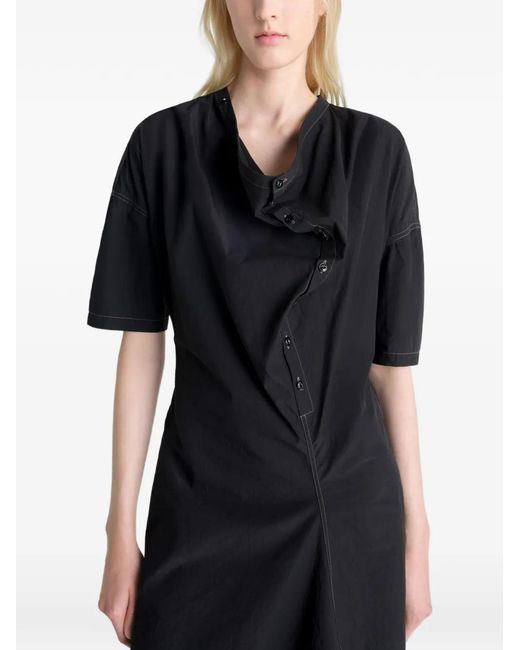 Lemaire Black Cotton Short Dress