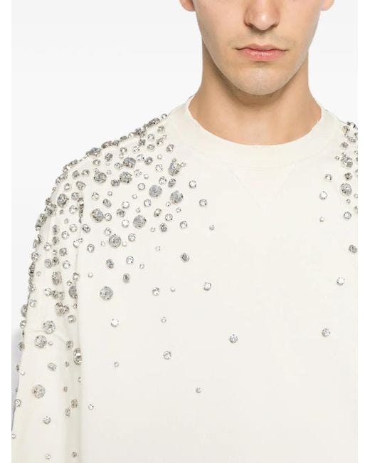 Golden Goose Deluxe Brand White Sweat À Ornements