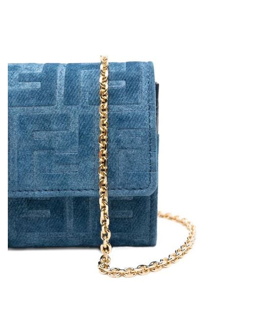 Fendi Blue Baguette Wallet-On-Chain