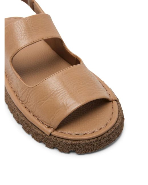 Marsèll Brown Sanpomice Leather Sandals