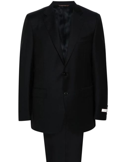 Canali Black Single-Breasted Wool Suit for men