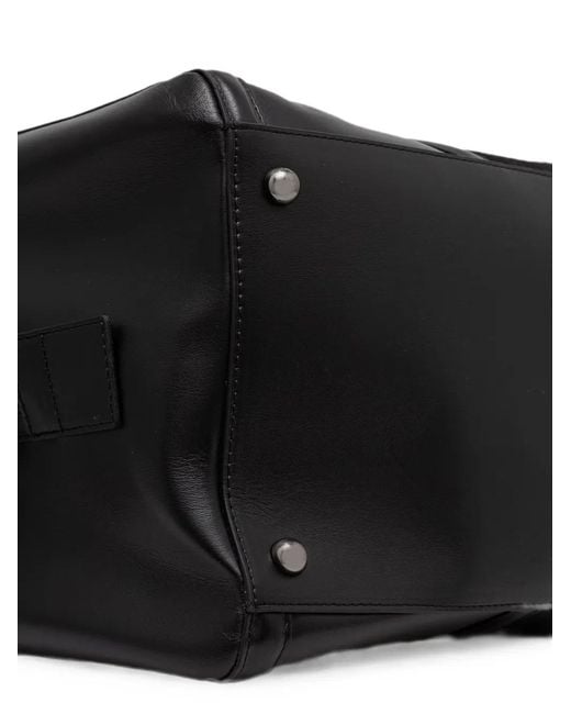 Karl Lagerfeld Black Monogram-Pattern Logo-Plaque Holdall for men