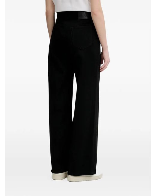 Sisley Black Logo-Patch Jeans