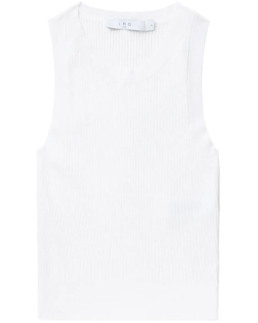 IRO White Thana Ribbed Tank Top