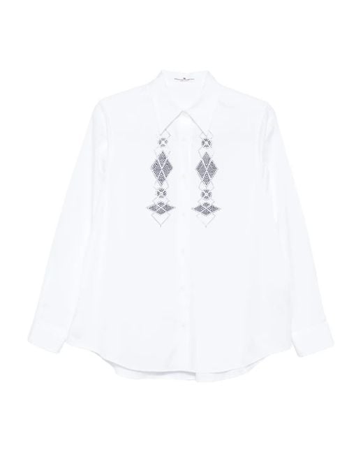 Chemise À Ornements Géométriques Ermanno Scervino en coloris White