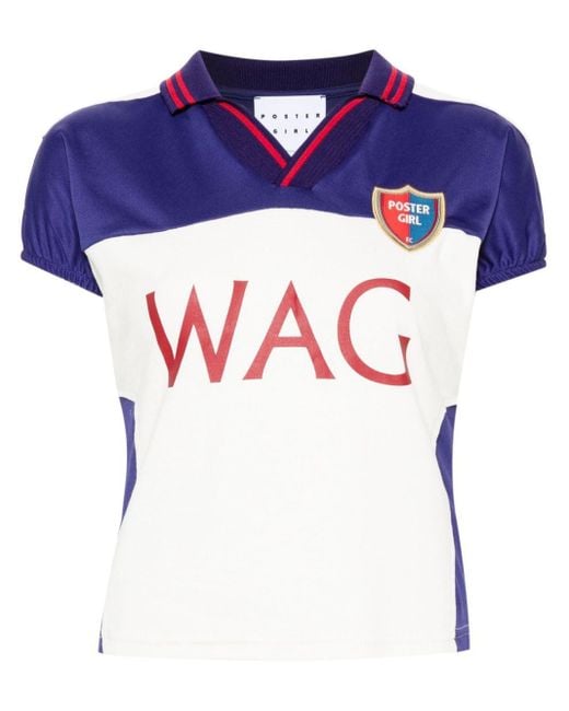 POSTER GIRL Blue Football T-Shirt
