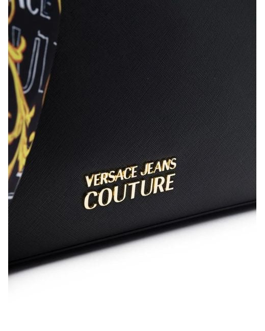 Versace Jeans Couture Black Faux-Leather Tote Bag