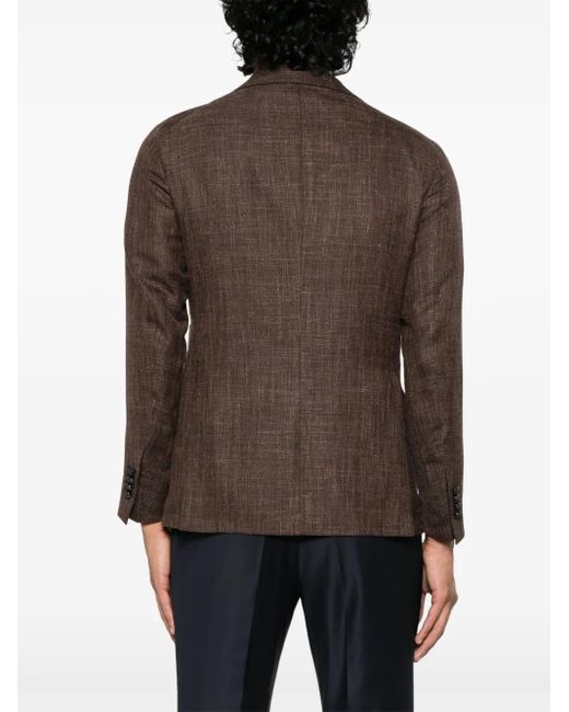 Tagliatore Brown Mélange-Effect Blazer for men