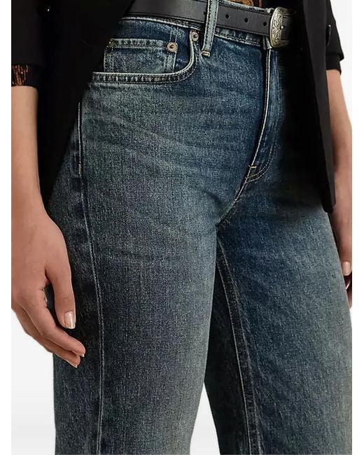 Ralph Lauren Blue High-Waist Flared Jeans