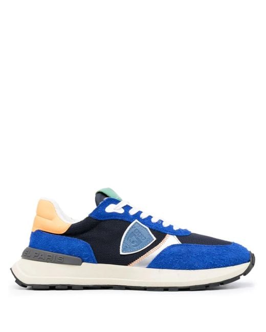 Philippe Model Blue Antibes Leather Low-Top Sneakers for men