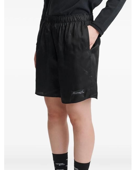 HOMMEGIRLS Black Logo-Jacquard Elasticated-Waist Boxer Shorts