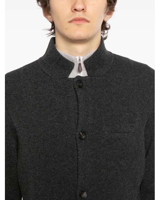 N.Peal Cashmere Black Grosvenor Jacket for men