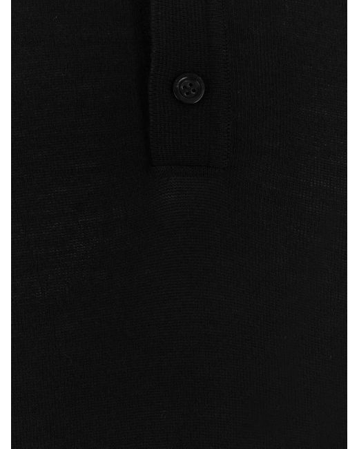Roberto Collina Black Cotton Polo Shirt for men