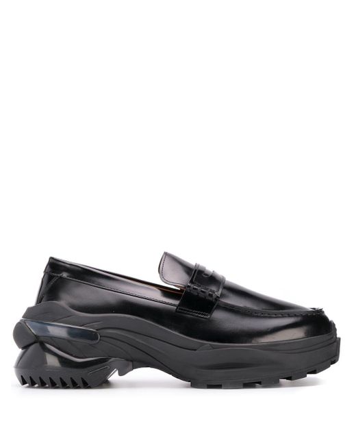 Maison Martin Margiela Men\'s Glossy Black Loafers Maison Margiela Tabi Penny Loafer  main image 4