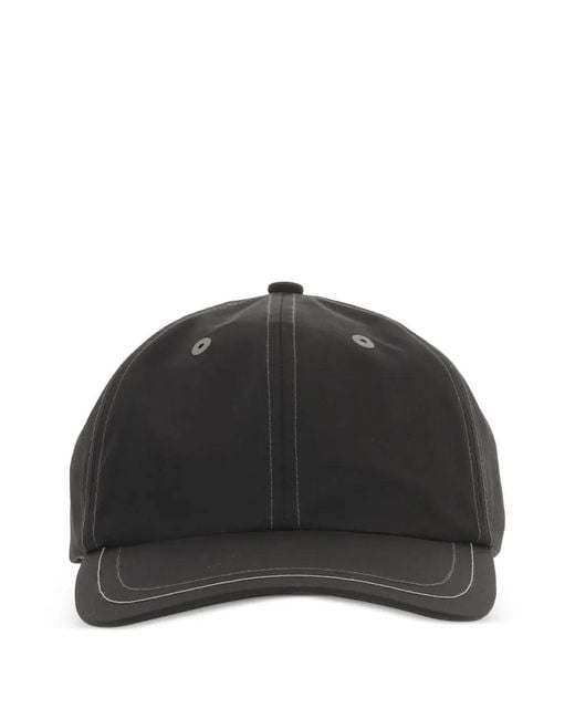 And Wander Black Topstitch-Detail Hat for men
