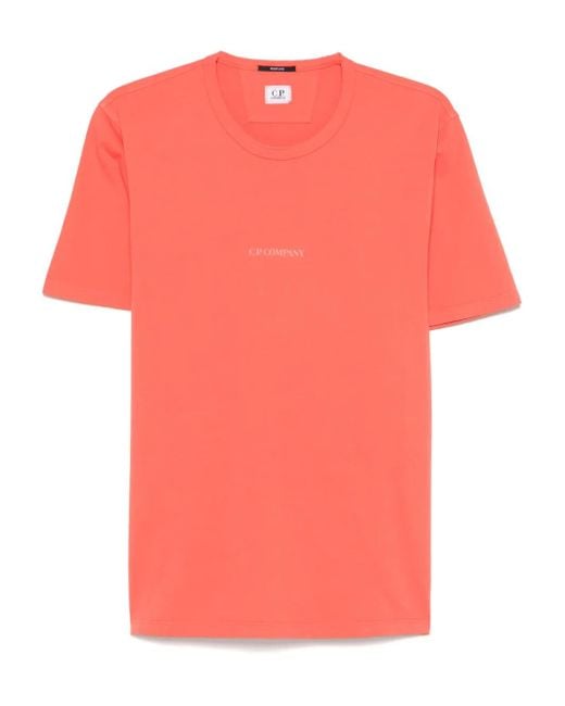C P Company Pink T Shirts Short Sleeve for men