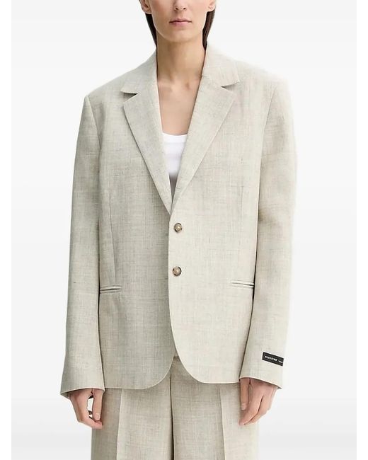 Herskind Natural Notched-Lapel Linen Blazer