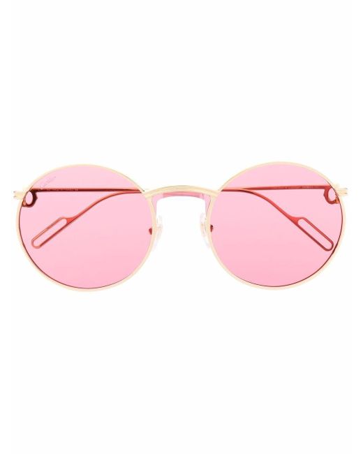 De Cartier Round-frame Sunglasses 