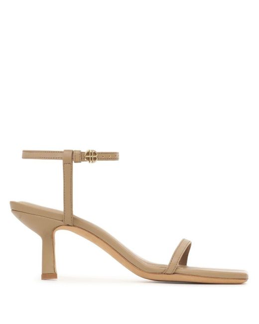 Anine Bing Open-toe Leather Sandals in Natural | Lyst UK