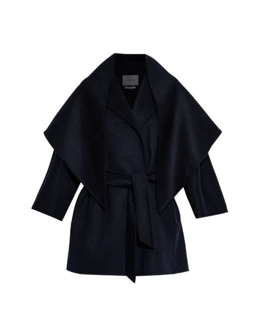 Max Mara Blue Detto Belted Coat