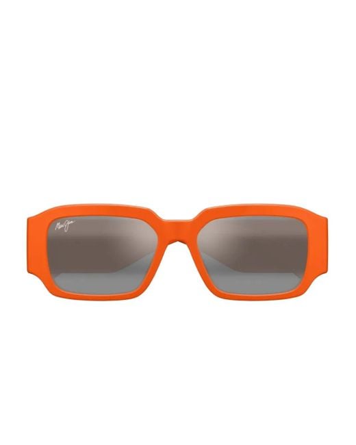 Lunettes De Soleil À Monture Carrée Maui Jim en coloris Orange