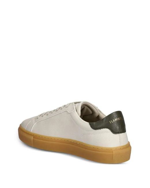 Flamingos White Leather Sneakers for men