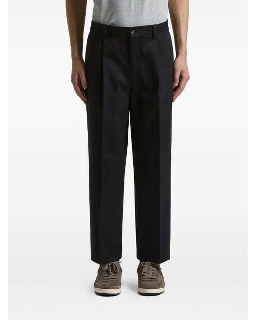 メンズ Peserico Pleated Button-fastening Trousers Black