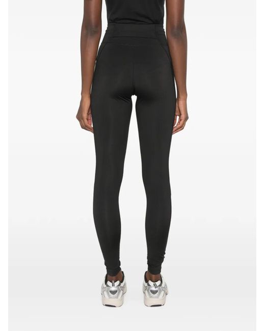 Y-3 Black Logo-Print Leggings