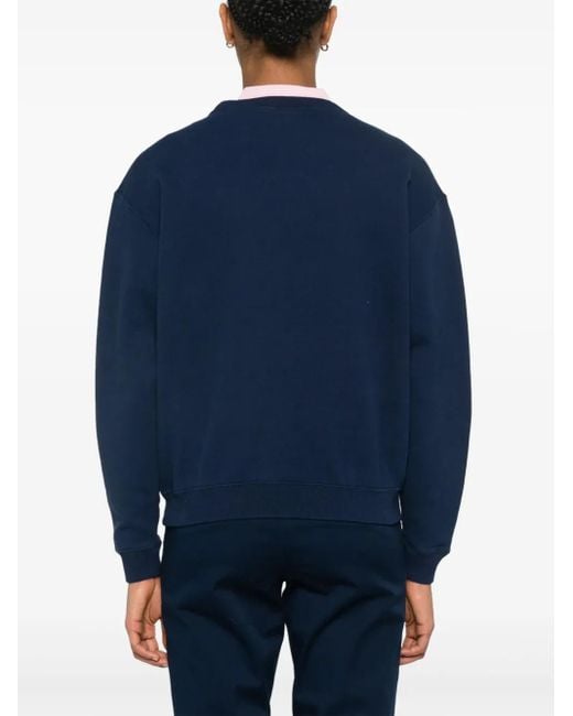 Polo Ralph Lauren Blue Embroidered Logo Cotton-blend Sweatshirt