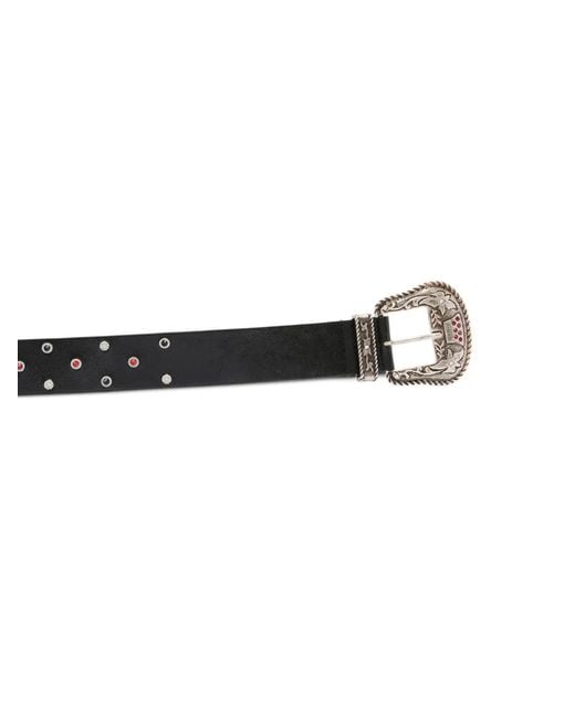 Pinko White Belt With Details And Crystals