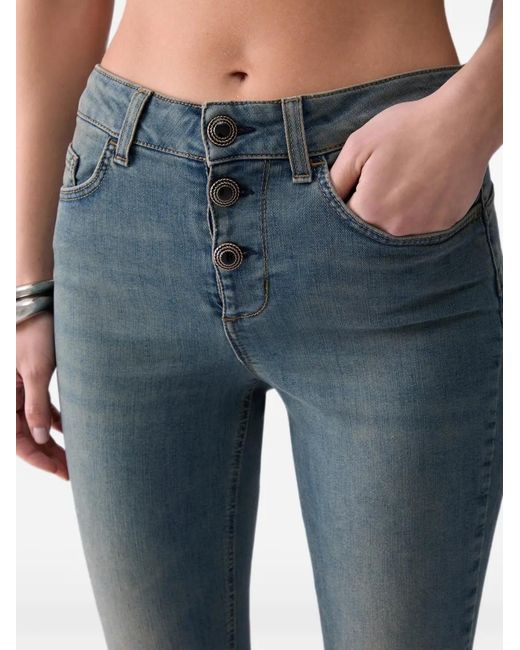 Liu Jo Blue Skinny Jeans With Crafted Buttons