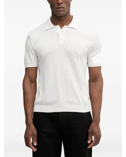 Blauer White Custer Short-Sleeve Polo Shirt for men