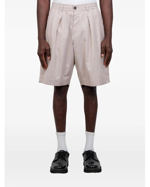 Universal Works Natural Pleated Shorts for men