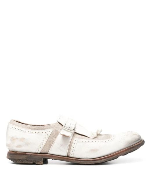 Church's Gespschoenen Met Gerafelde Afwerking in het White voor heren
