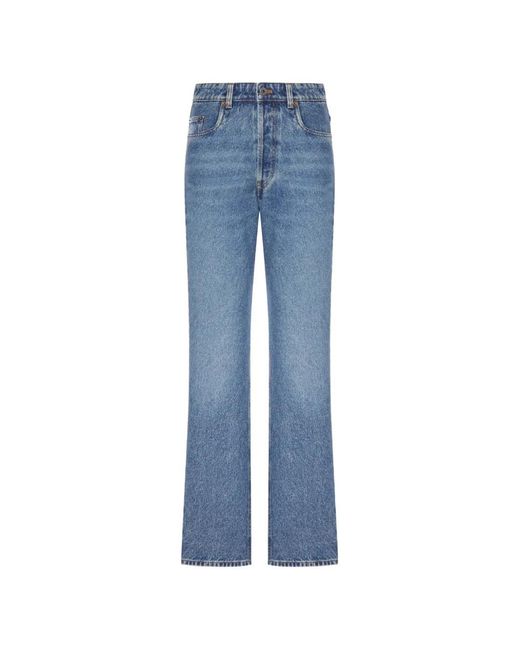 Miu Miu Blue Light-Wash Denim Flare Jeans