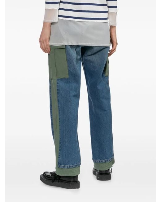 Vaqueros Con Panel Cargo De X Levi's Junya Watanabe de color Blue